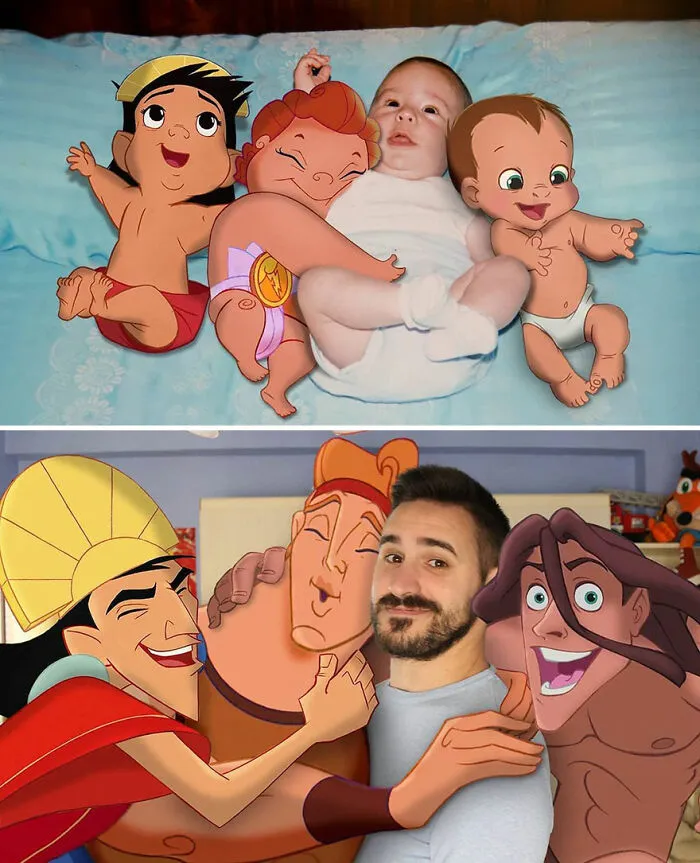 Este hombre sigue colocando personajes de Disney en sus fotos y los resultados son divertidísimos (30 nuevas fotos)