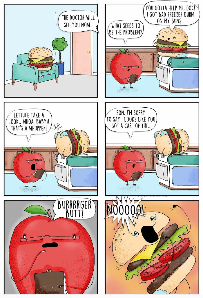 30 Funny Comics About Food That Are Full Of Puns And Jokes, By This Artist
