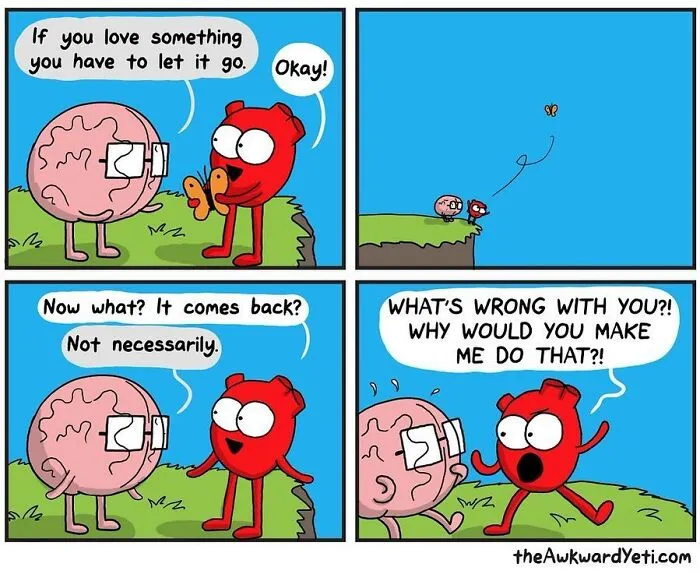 This Artist Perfectly Portrays The Battle Between Our Emotions And Intellect With His 30 Comics (New Pics)