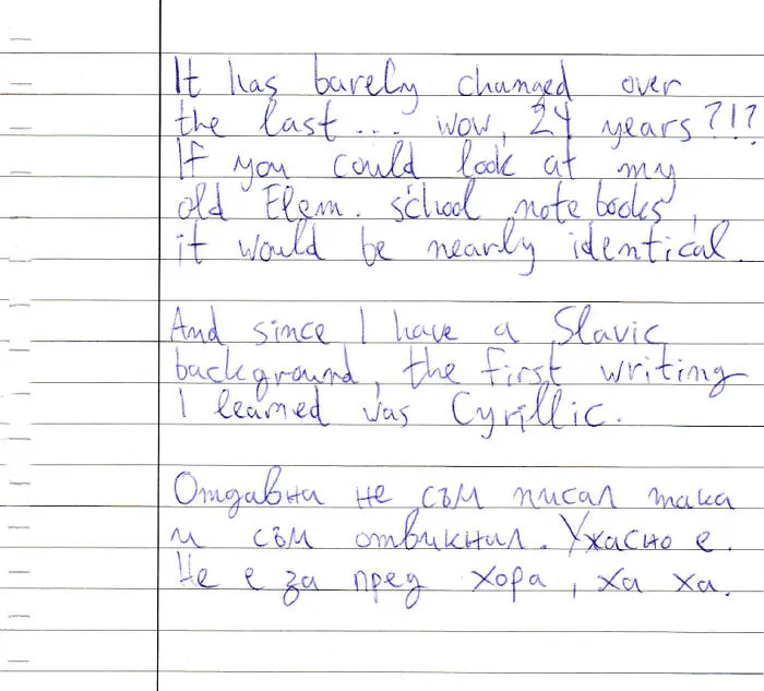 Bilingual Handwriting Ftw