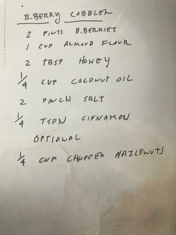 Recipe For Blueberry Cobbler (Gluten Free)