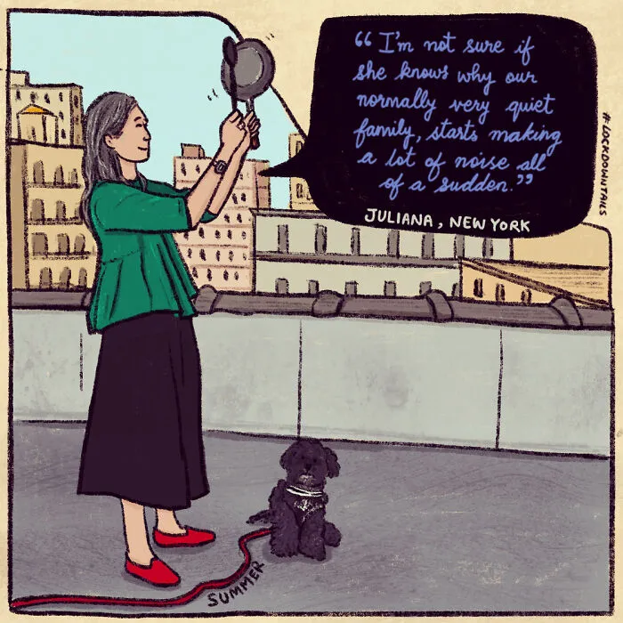 My Series Of Illustrations Looking At The Relationships Of People And Their Pets In The Lockdown (16 Pics)