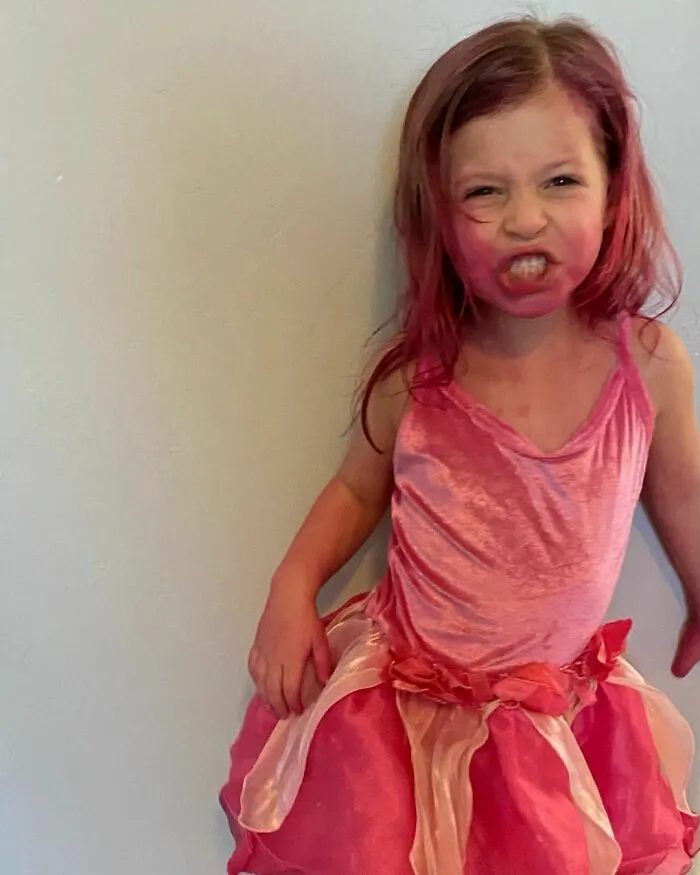 We Had An Incident - I Think It Was A Faulty Bottle. But, Nora Is In Heaven That She’s Dyed Head To Toe In Pink. So We Will Call It A Lose-Win