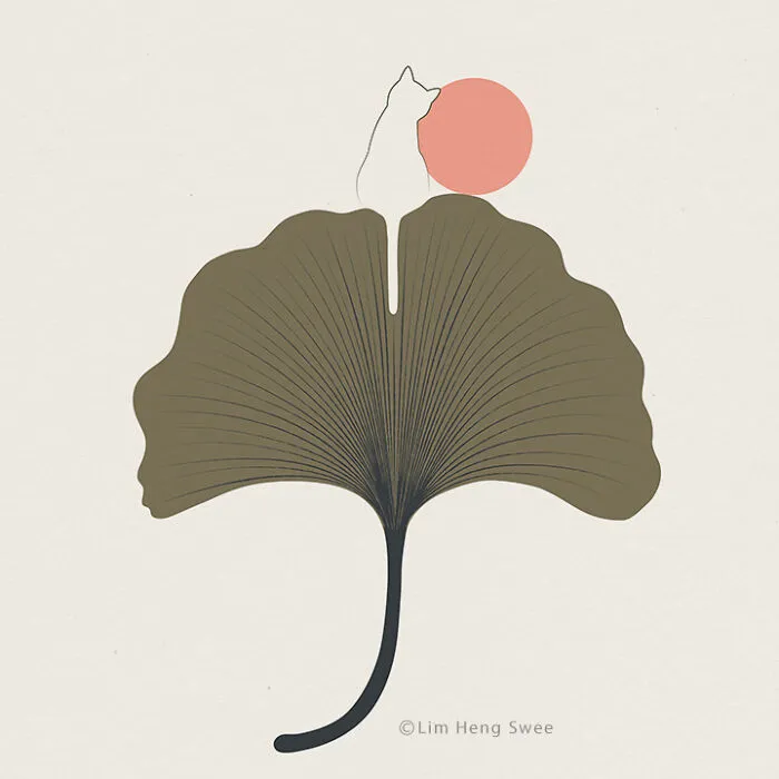 My 26 Minimal Illustrations For Plant And Cat Lovers