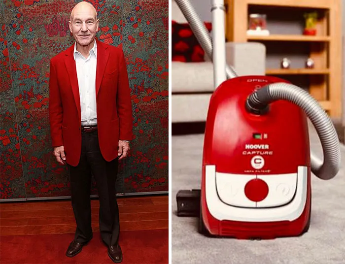 Esta tuitera pone a Sir Patrick Stewart junto a aspiradoras a juego con él, y es tan divertido como acertado (14 fotos)