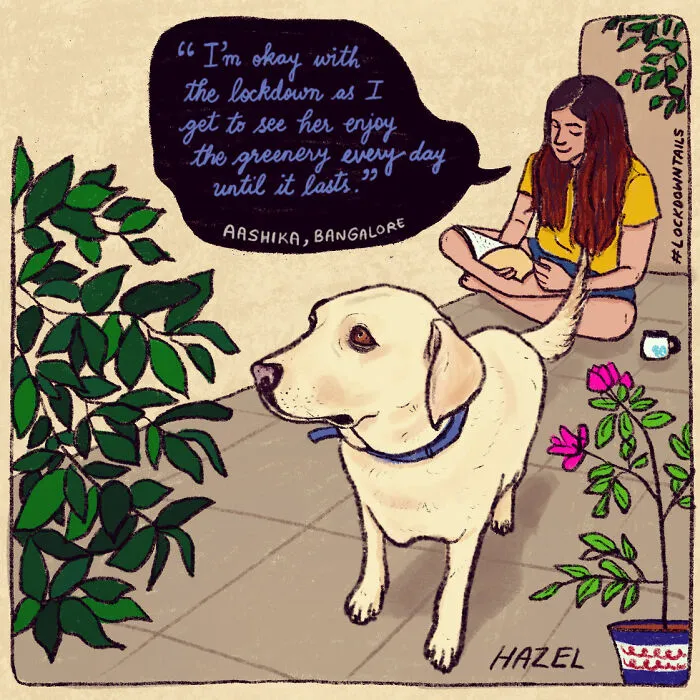 My Series Of Illustrations Looking At The Relationships Of People And Their Pets In The Lockdown (16 Pics)