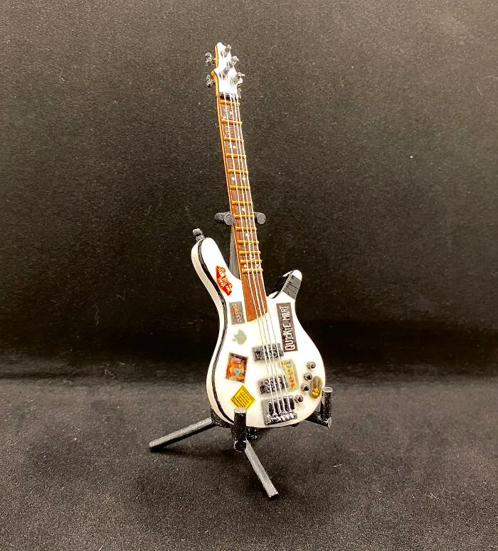 I Make Small Things Out Of Polymer Clay! This Is A Replica Of My Son’s Electric Bass. The Body Is About 2.5 Inches Tall!