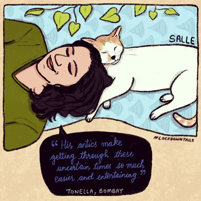 My Series Of Illustrations Looking At The Relationships Of People And Their Pets In The Lockdown (16 Pics)