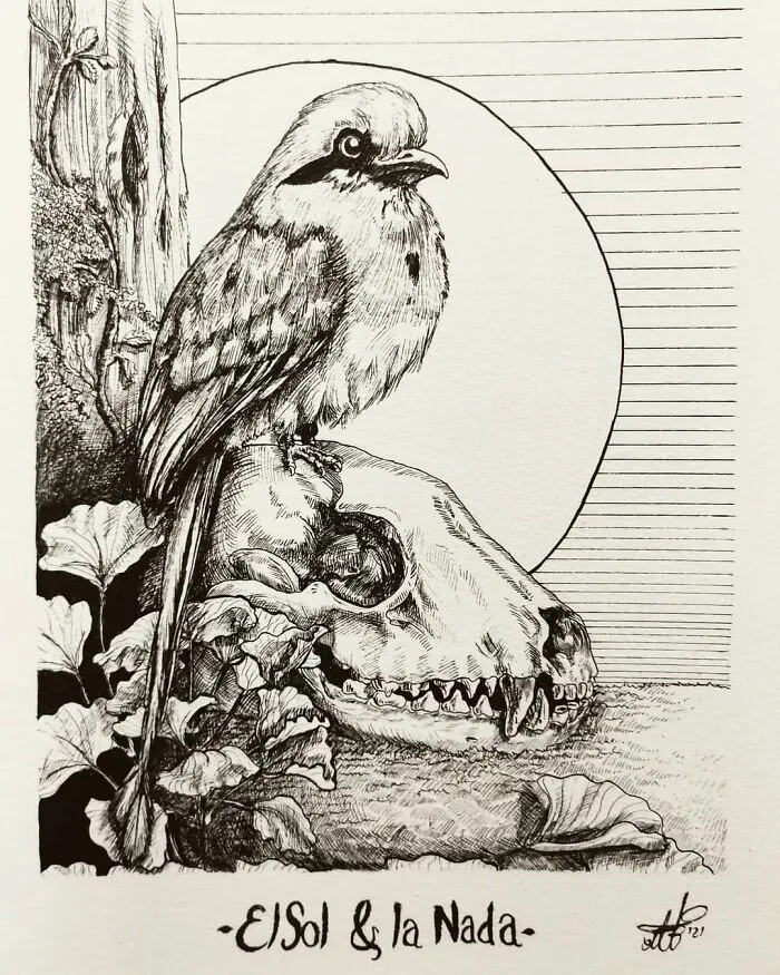 "The Sun And The Emptiness", Ink On Cotton Paper