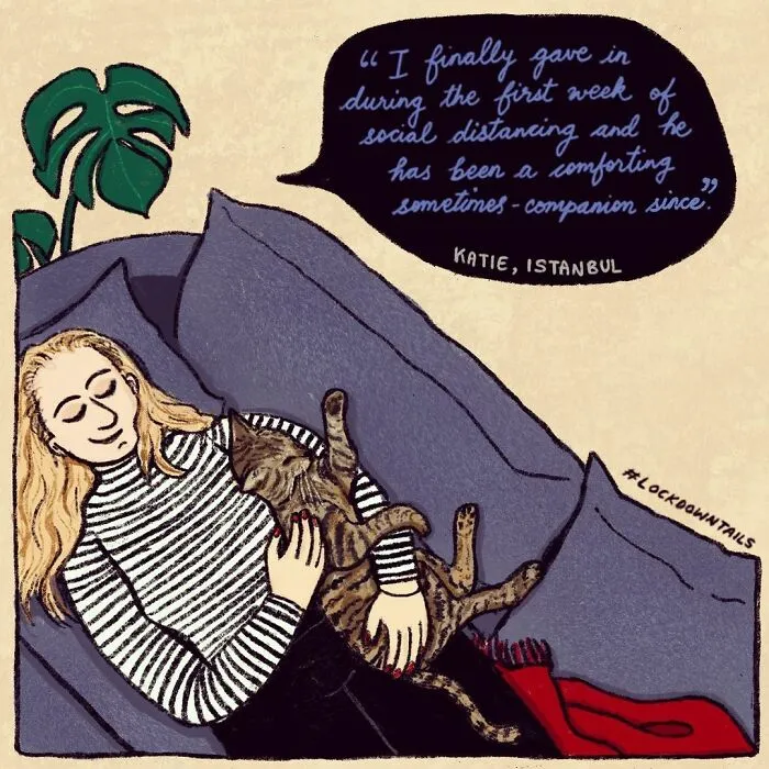 My Series Of Illustrations Looking At The Relationships Of People And Their Pets In The Lockdown (16 Pics)