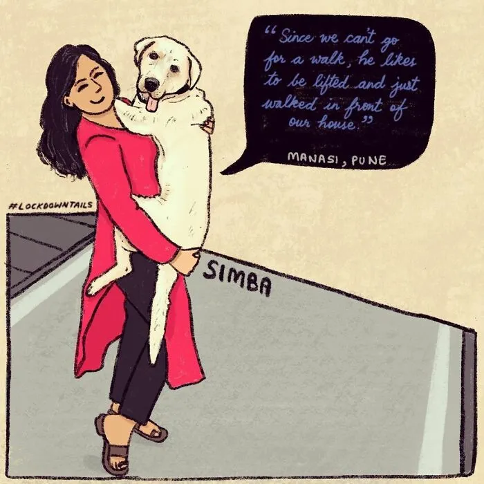 My Series Of Illustrations Looking At The Relationships Of People And Their Pets In The Lockdown (16 Pics)