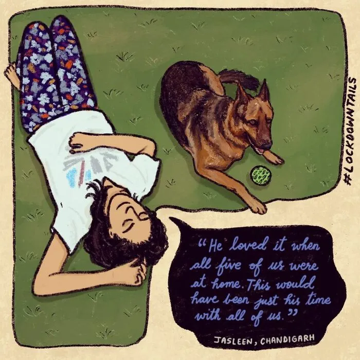 My Series Of Illustrations Looking At The Relationships Of People And Their Pets In The Lockdown (16 Pics)