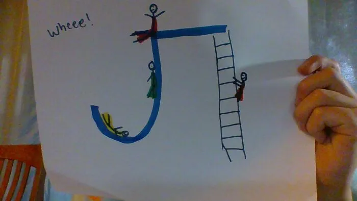 This Is A J For Julia. It Is Supposed To Be A Slide, But It Kinda Looks Like A Death Machine...