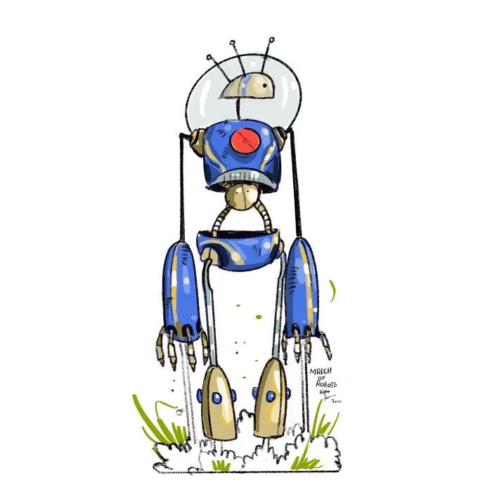 I Wanted To Step Out Of My Comfort Zone, So I Took The 'March Of Robots' Challenge (31 Drawings)