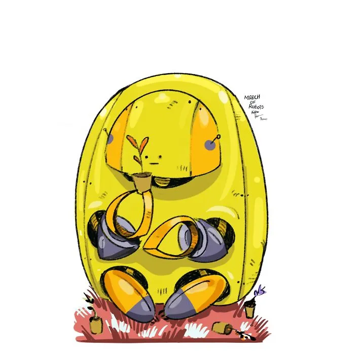 I Wanted To Step Out Of My Comfort Zone, So I Took The 'March Of Robots' Challenge (31 Drawings)