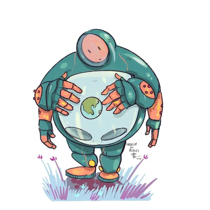 I Wanted To Step Out Of My Comfort Zone, So I Took The 'March Of Robots' Challenge (31 Drawings)