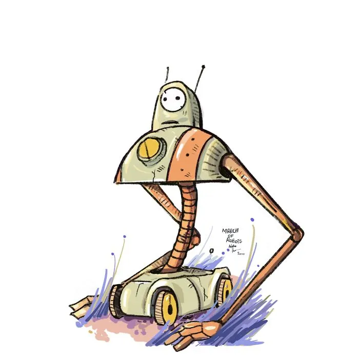 I Wanted To Step Out Of My Comfort Zone, So I Took The 'March Of Robots' Challenge (31 Drawings)