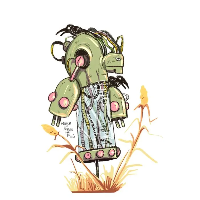 I Wanted To Step Out Of My Comfort Zone, So I Took The 'March Of Robots' Challenge (31 Drawings)