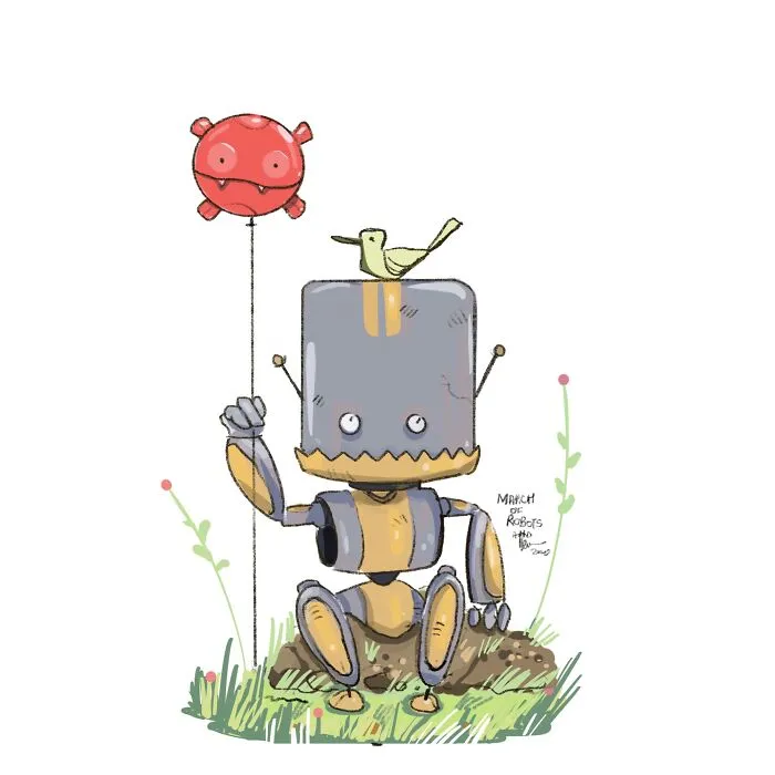 I Wanted To Step Out Of My Comfort Zone, So I Took The 'March Of Robots' Challenge (31 Drawings)