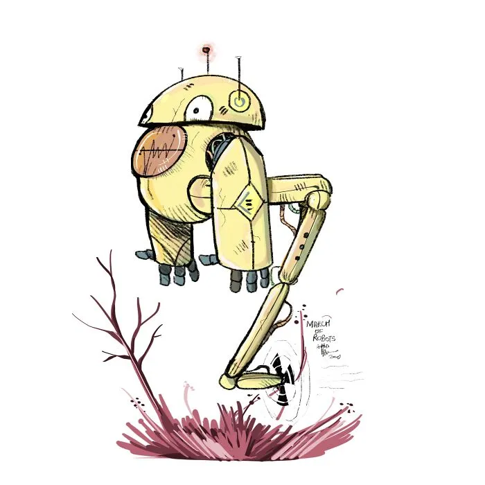 I Wanted To Step Out Of My Comfort Zone, So I Took The 'March Of Robots' Challenge (31 Drawings)