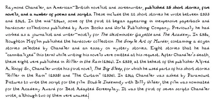 Today's Wikipedia Featured Article Written In A Font Based Off My Handwriting