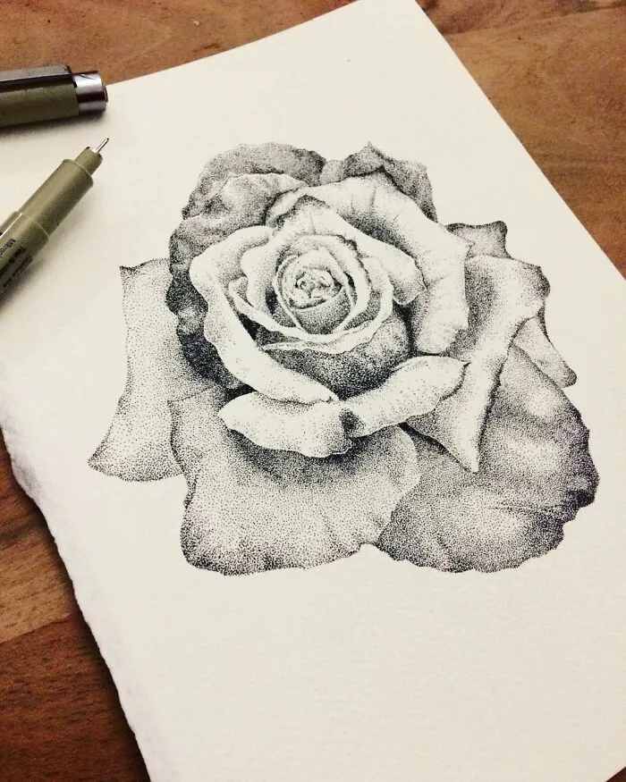 My 30 Stippling Drawings That Are Composed Of Millions Of Dots