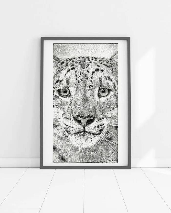 My 30 Stippling Drawings That Are Composed Of Millions Of Dots