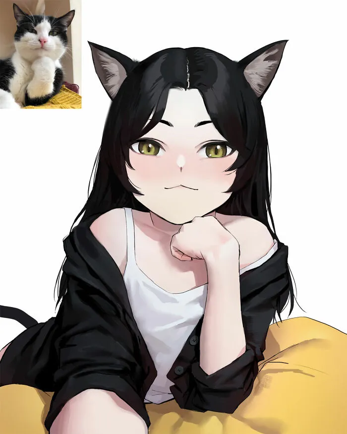 ¿Qué aspecto tendrían los gatos como chicas de anime? Este ilustrador japonés tiene la respuesta