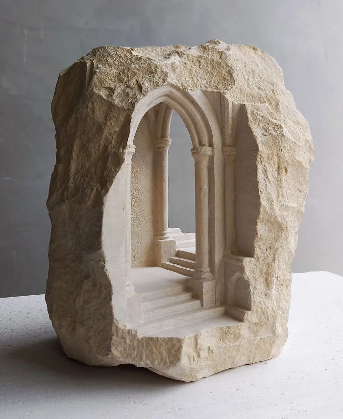Artist Sculpts Incredible Architectural Spaces That Are Carved Into Marble And Stone (30 New Pics)