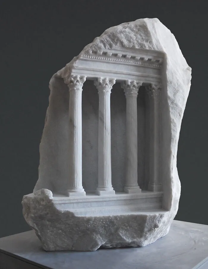 Artist Sculpts Incredible Architectural Spaces That Are Carved Into Marble And Stone (30 New Pics)