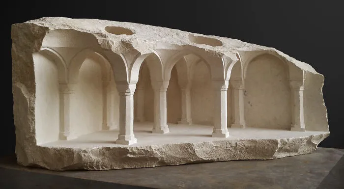 Artist Sculpts Incredible Architectural Spaces That Are Carved Into Marble And Stone (30 New Pics)