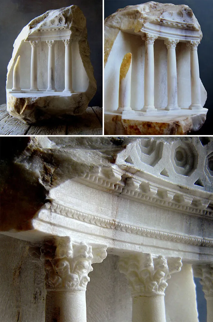 Artist Sculpts Incredible Architectural Spaces That Are Carved Into Marble And Stone (30 New Pics)