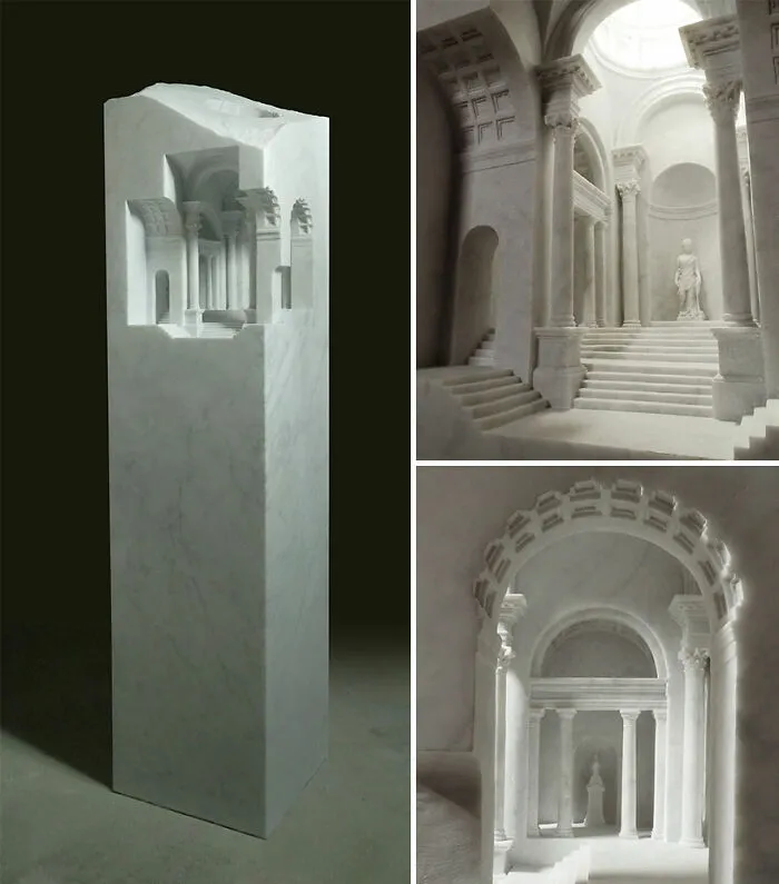 Artist Sculpts Incredible Architectural Spaces That Are Carved Into Marble And Stone (30 New Pics)