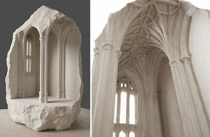Artist Sculpts Incredible Architectural Spaces That Are Carved Into Marble And Stone (30 New Pics)