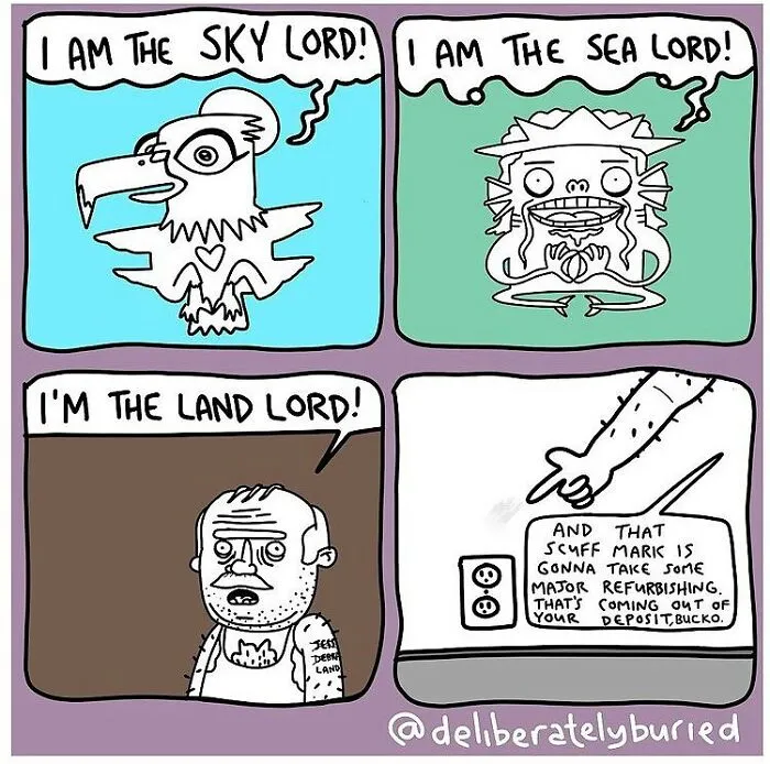 30 Funny Comics For Those With A Darker Sense Of Humor By "Deliberately Buried Comics"