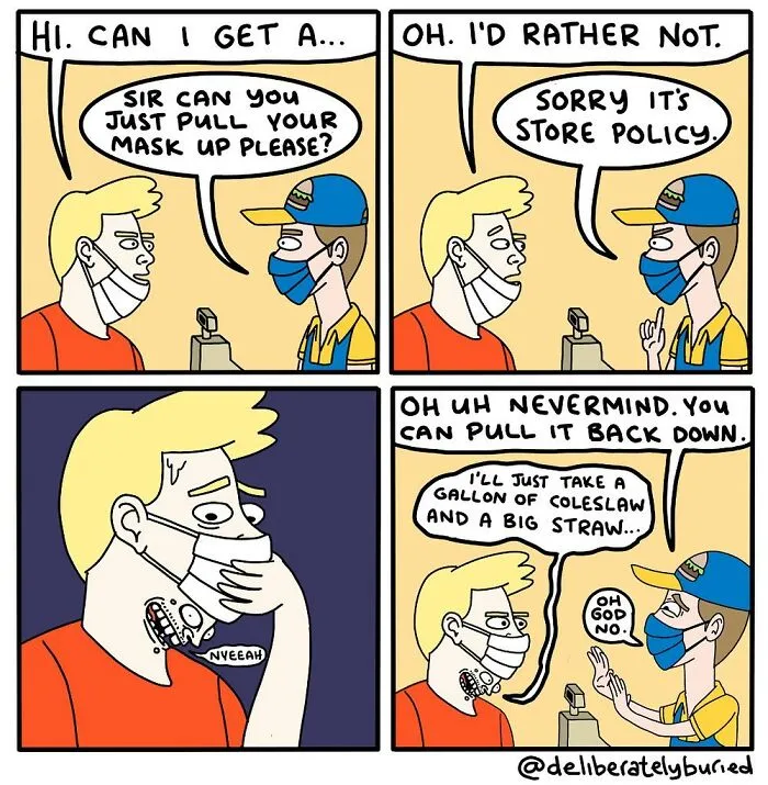 30 Funny Comics For Those With A Darker Sense Of Humor By "Deliberately Buried Comics"