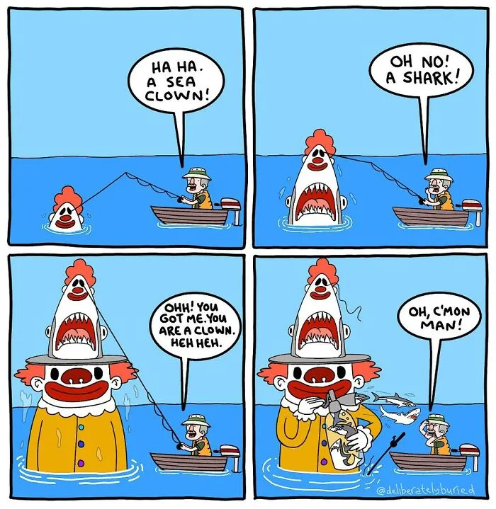 30 Funny Comics For Those With A Darker Sense Of Humor By "Deliberately Buried Comics"