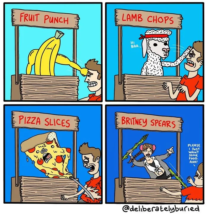 30 Funny Comics For Those With A Darker Sense Of Humor By "Deliberately Buried Comics"