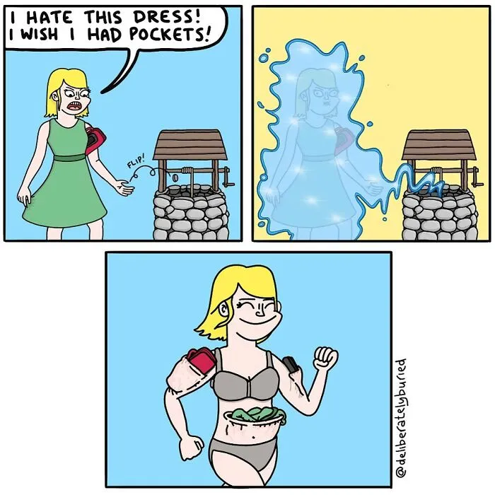 30 Funny Comics For Those With A Darker Sense Of Humor By "Deliberately Buried Comics"