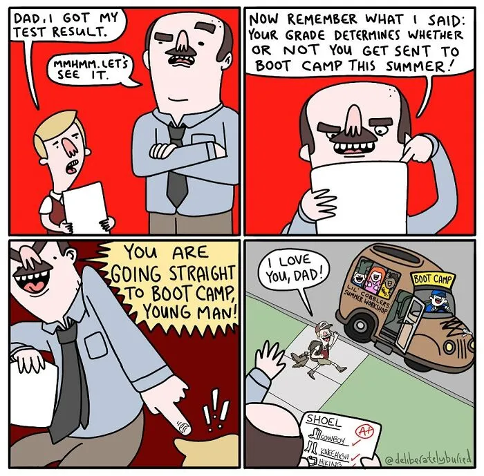 30 Funny Comics For Those With A Darker Sense Of Humor By "Deliberately Buried Comics"