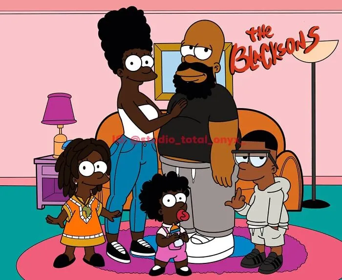 Este artista reimaginó dibujos animados famosos con personajes negros para concienciar (30 imágenes nuevas)
