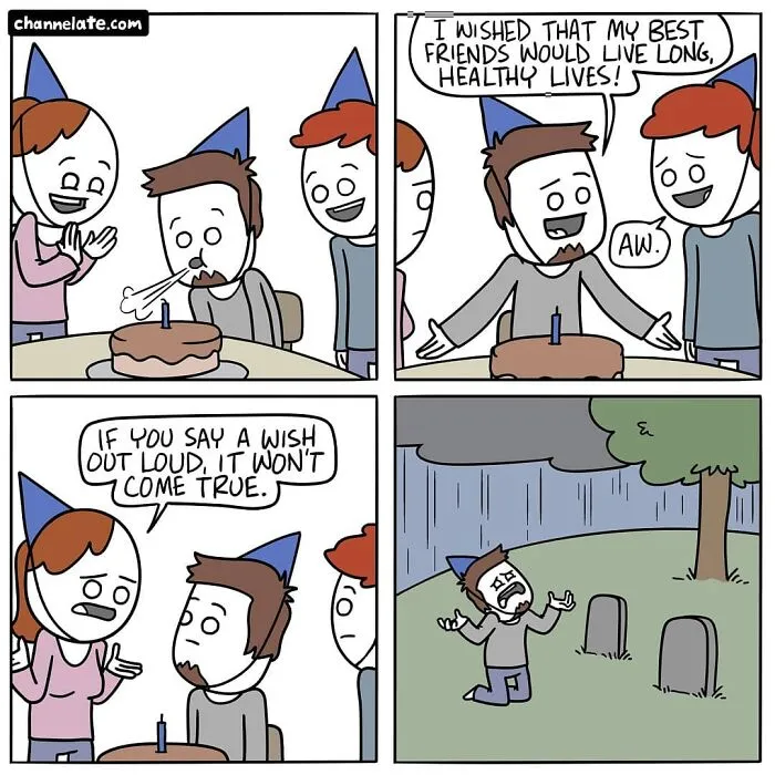 30 Comics With Dark Endings By Channelate Might Make You Feel A Little Bad For Laughing (New Pics)