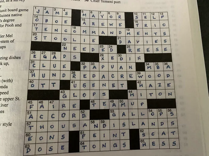Crossword I Just Finished...