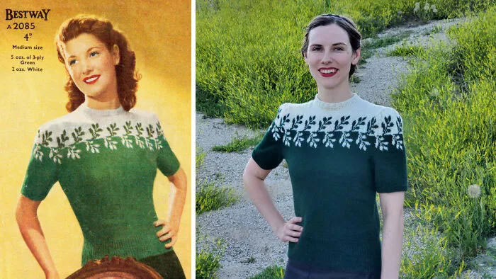 I Finished A 1940s Sweater A While Back And Wanted To Share!