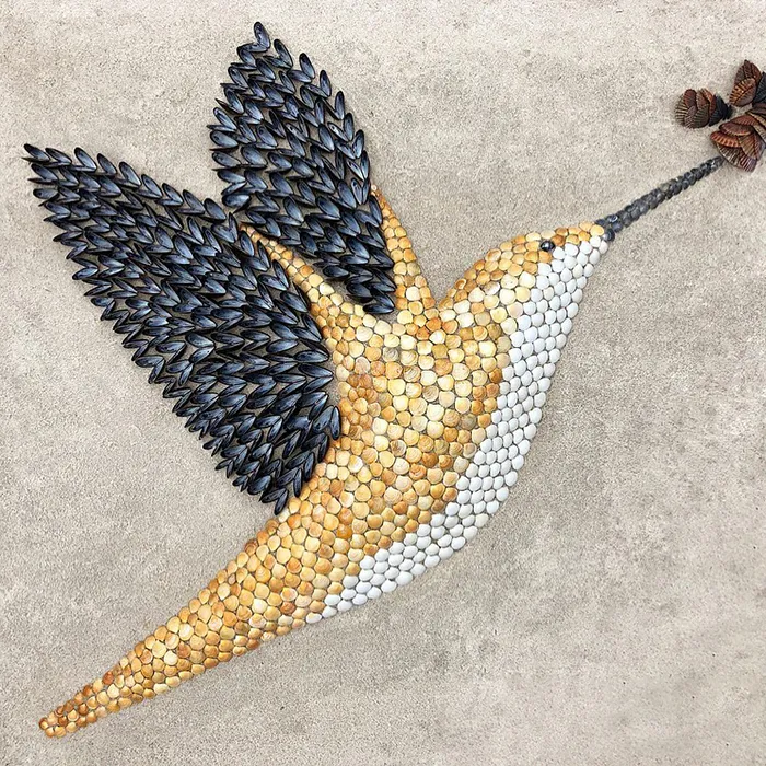This Artist Creates Captivating Animal Portraits From Seashells Found At The Beach (30 Pics)