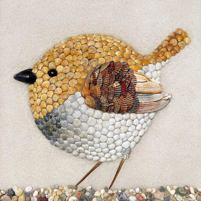 This Artist Creates Captivating Animal Portraits From Seashells Found At The Beach (30 Pics)