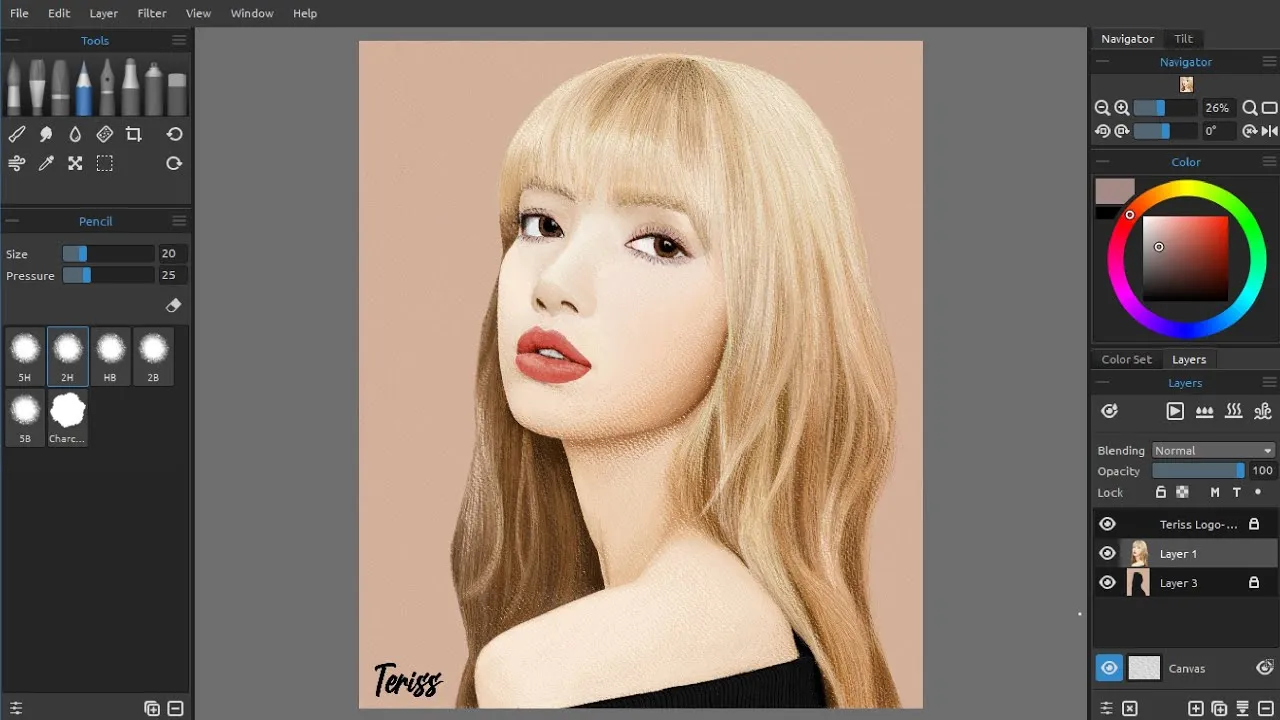 Blackpink Digital Color Pencil Drawing Fan Arts
