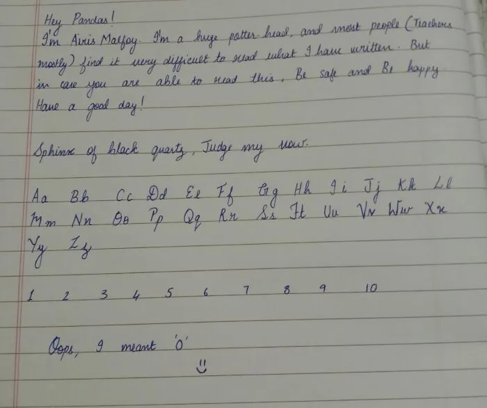 This Is My  Handwriting!  😁