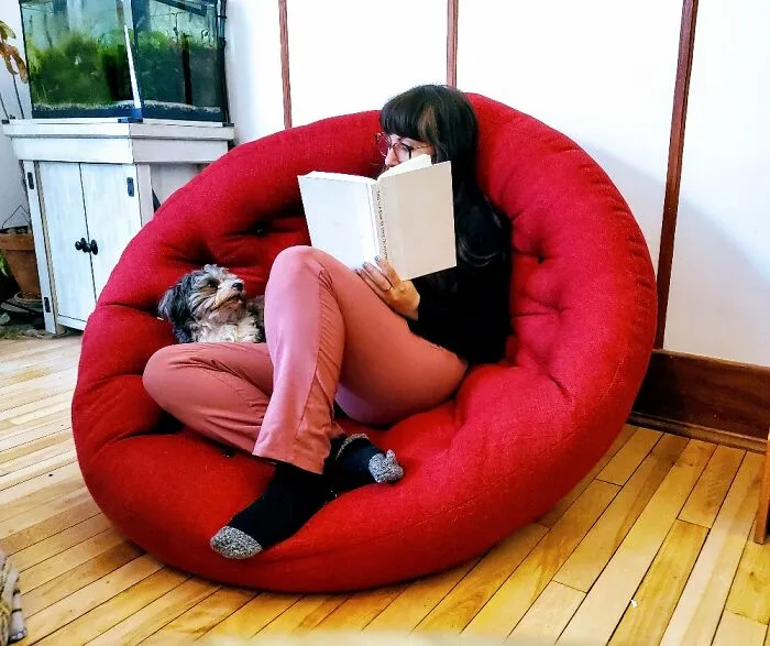 I Made This Comfy Floor Chair. It Attaches With Velcro In The Back, Doubles As A Floor Mattress
