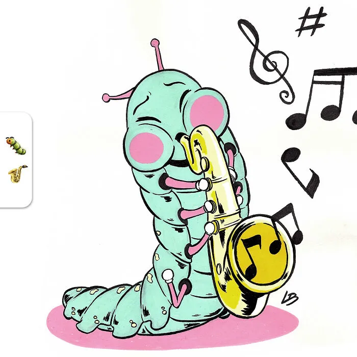 People On The Internet Have Sent Me Random Emoji Combinations And I Made Illustrations Out Of Them (34 Pics)